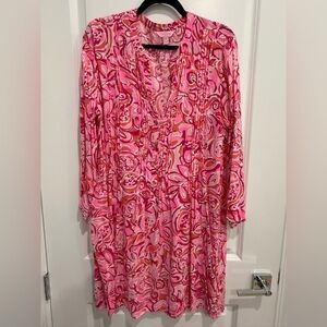 Lilly Pulitzer Pink and Orange Midi Dress